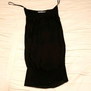 DVF black mini dress/strapless top Petite